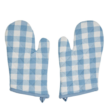 Annie Buffalo Check Blue Oven Mitt Set of 2 - The Fox Decor